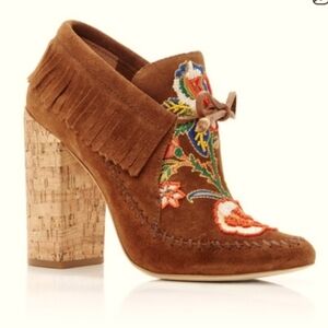 New Fringe Bootie Sz 5 Without Box Bohemian Vibe Colorful‎